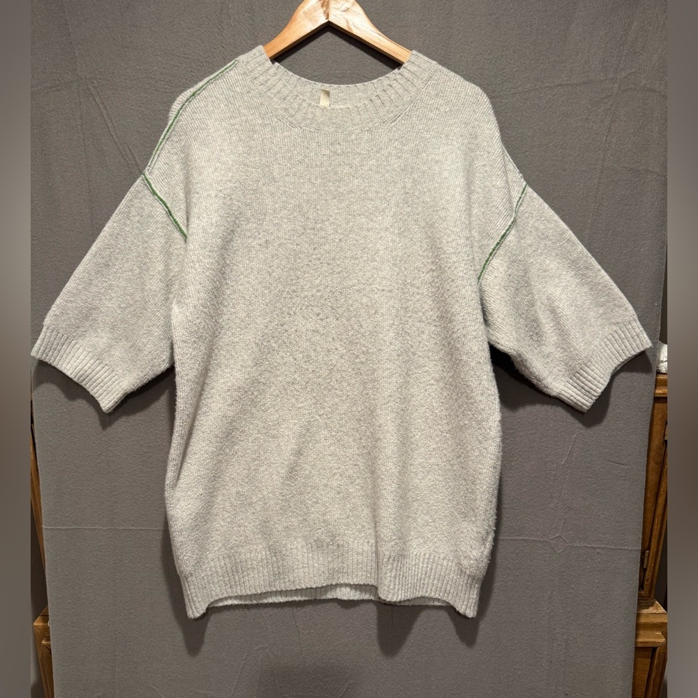 Moth Light Gray Crewneck Sweater